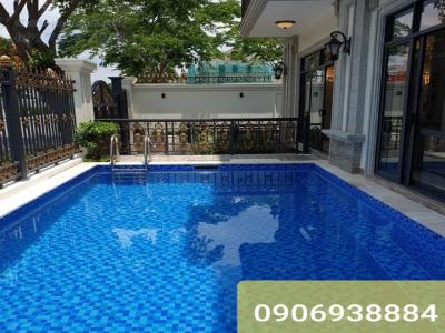 Single villa for rent in Nam Thong 1, area: 300m2, 1 ground + 2 floors, high-class furniture, rent 2000 USD.